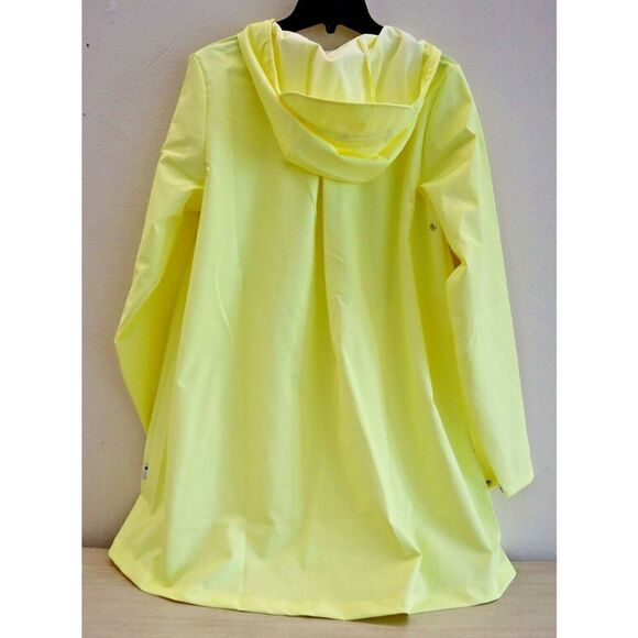 RAINS 18050 Women's Sz Small Straw Yellow A-Line Hooded Rain Coat Jacket $140 - Picture 2 of 8